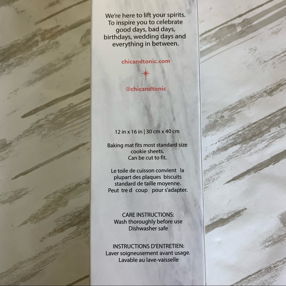 Chic & Tonic Silicone Baking Set Mat & 2 Size Spatulas Blues - Picture 5 of 9